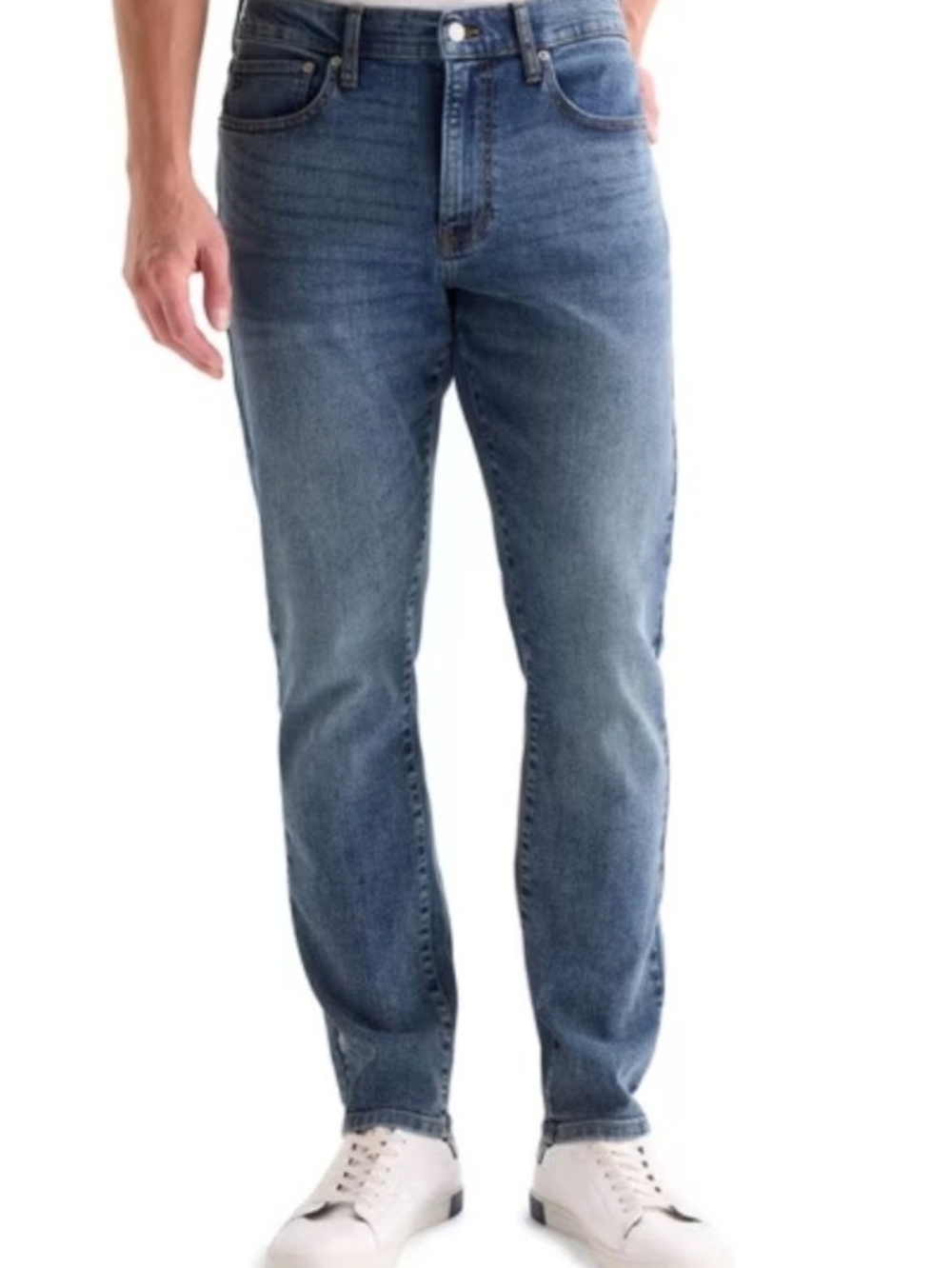 Lucky Brand 410 Athletic Straight Leg Mens 38x30 Medium Wash Jeans 98% Cotton
